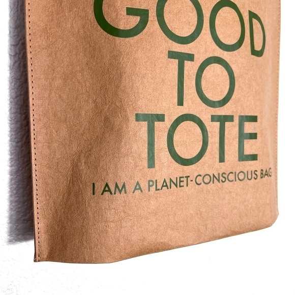 Origins Good to Tote Reusable Paper Bag New with Tags Sustainable Lightweight‎ - Picture 3 of 6